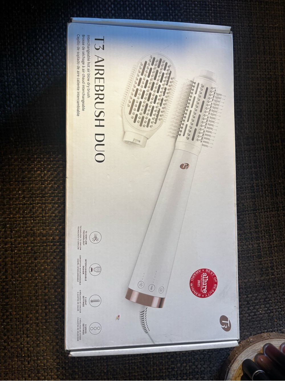 T3 AireBrush Duo Interchangeable Hot Air Blow Dry Brush - Slightly Used!